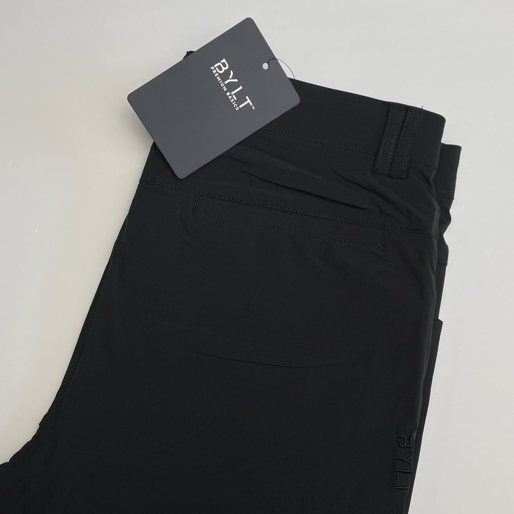 NEW‎ BYLT Ace Pants Mens 33x30 Black Jogger Stretch Athleisure Performance Golf